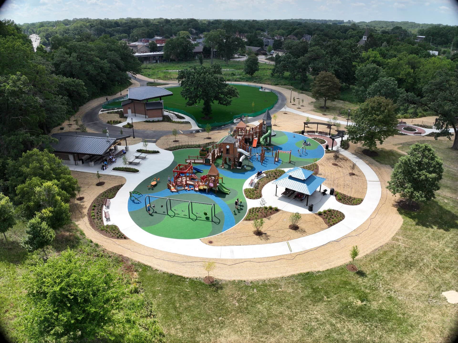 Playground construction by Martam Construction in a community park.